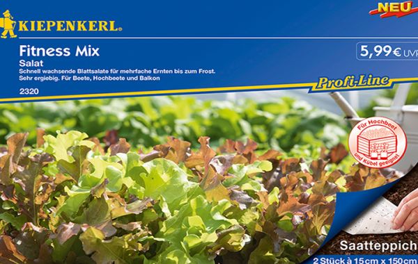 Salat Fitness Mix, doppelt Saatteppich